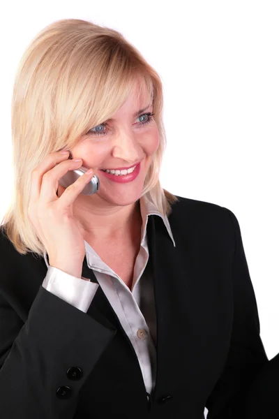 Middleaged businesswoman with cellphone 2 — Stock Photo, Image