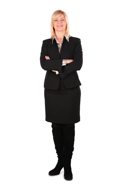 Mittelmäßige Geschäftsfrau posiert — Stockfoto