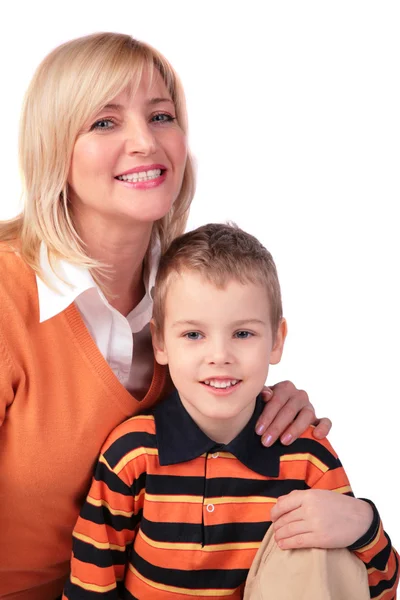 Middleaged woman with boy — Stock Photo, Image