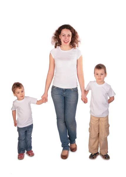 Mother with children stands — Stock Photo, Image