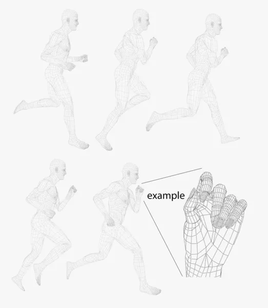 Correndo homem fio — Fotografia de Stock
