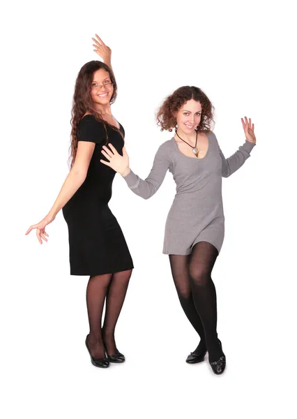Dva tančící dívku — Stock fotografie