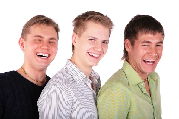 Três amigos riem — Fotografia de Stock