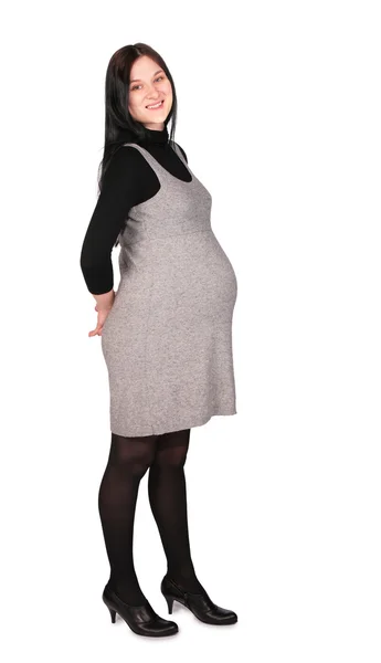 Kobieta w ciąży stanowi — Zdjęcie stockowe