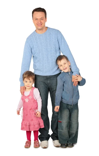 Отец с детьми — стоковое фото