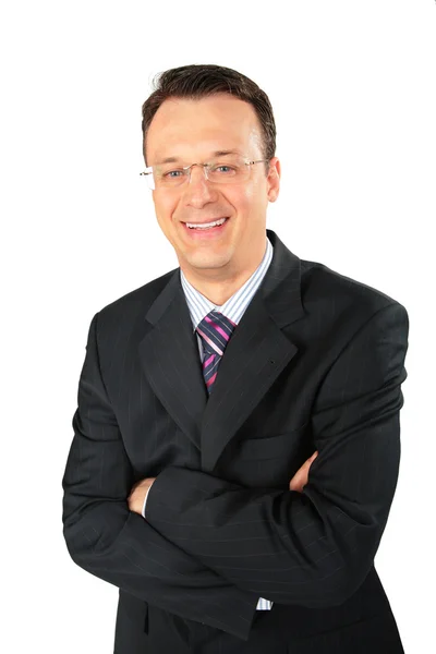 Smiling businessman in glasses — Stock Photo, Image