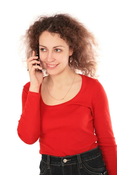 Girl with cellphone — Stock Photo, Image
