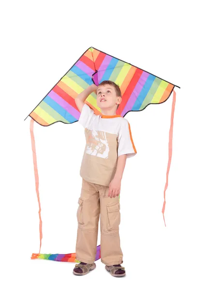 Chlapec s kite — Stock fotografie