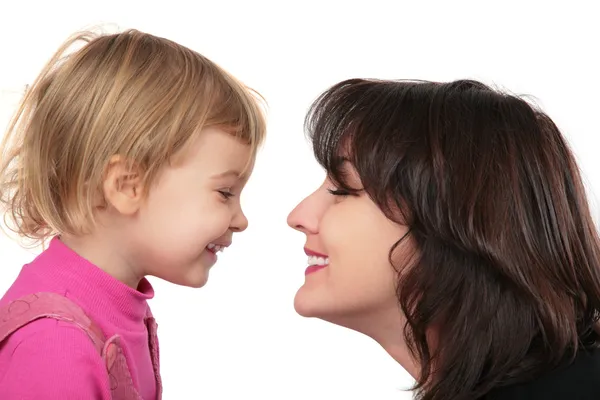 Moeder en dochter face-to-face — Stockfoto