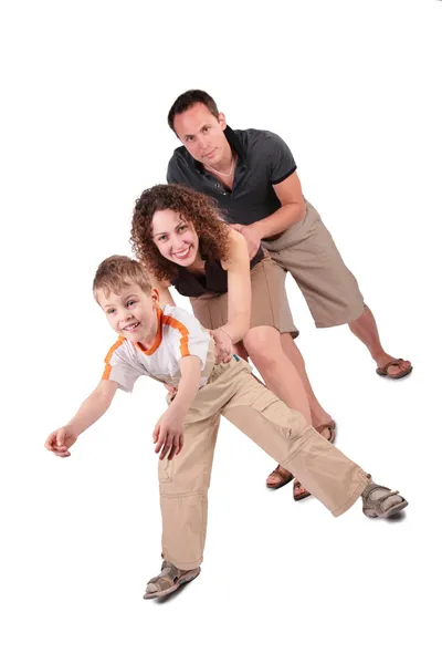 Father and mother keep for son chain — Stock Photo, Image