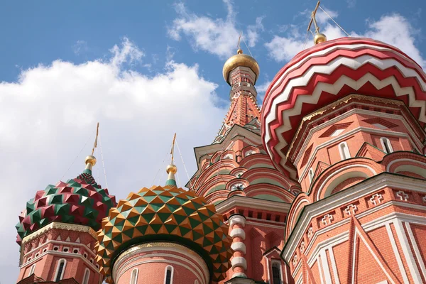 Domes of st.Basil cathedral in Moscow — Stock Photo, Image