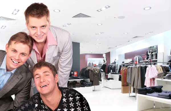 Fashion boys upper clothes shop — Stock Photo, Image