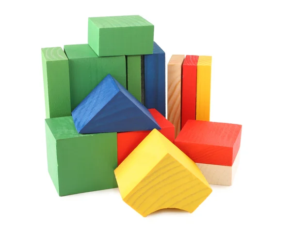 Cubi di legno giocattoli — Foto Stock