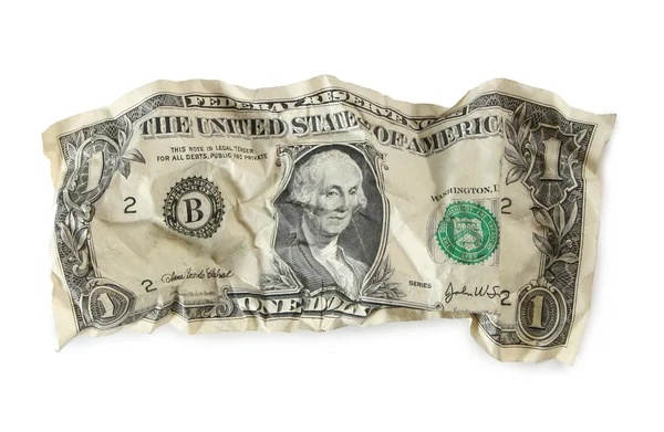 Dólar amassado — Fotografia de Stock