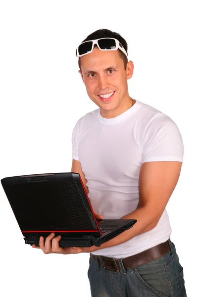 Man with notebook — Stock Photo, Image