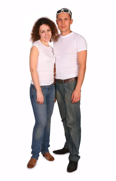 Jeune couple posant — Photo