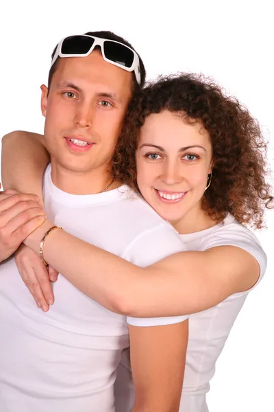 젊은 남자를 포용 하는 여자 — 스톡 사진
