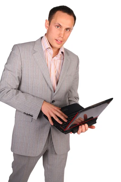 Businessman with notebook — Zdjęcie stockowe