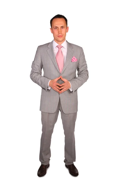 Standing young businessman — Stock Photo, Image