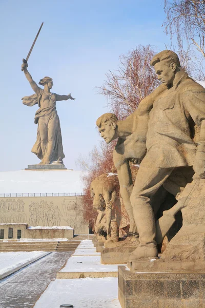 Monument voor Russische soldaten in volgograd — Stockfoto