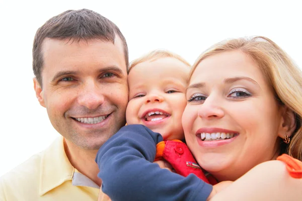 Parents hold child on hands — Stock Photo, Image