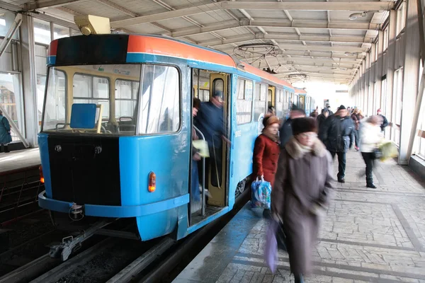 Станція швидкої трамвай у Волгоградській — стокове фото