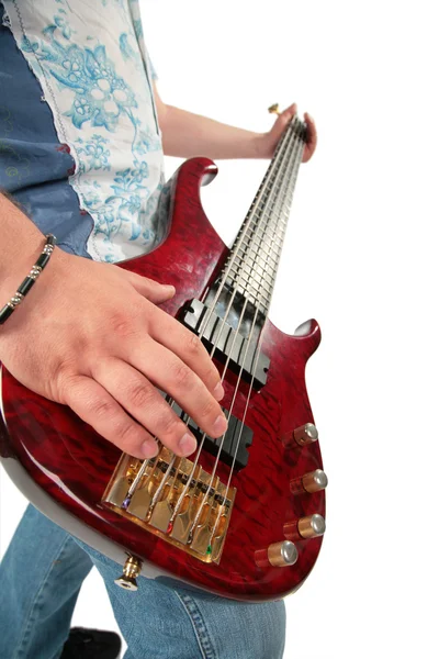Guitarra nas mãos — Fotografia de Stock