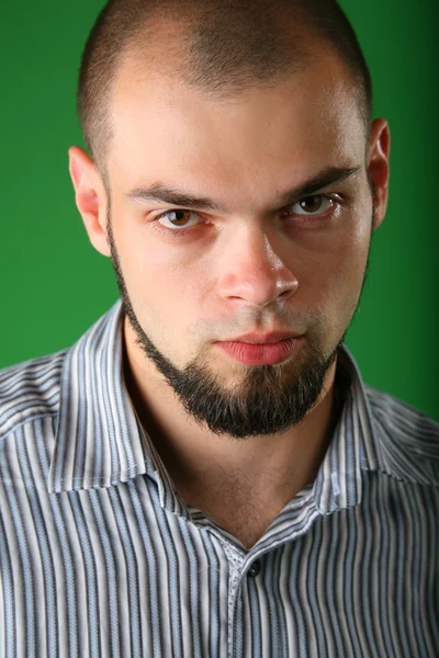 Retrato de cara barbudo — Fotografia de Stock