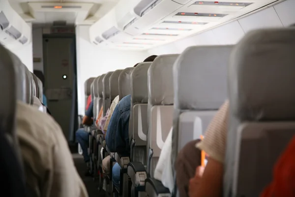 Chairs in airplane — Stock Photo, Image