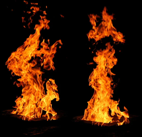 Fire in dark — Stock Photo, Image
