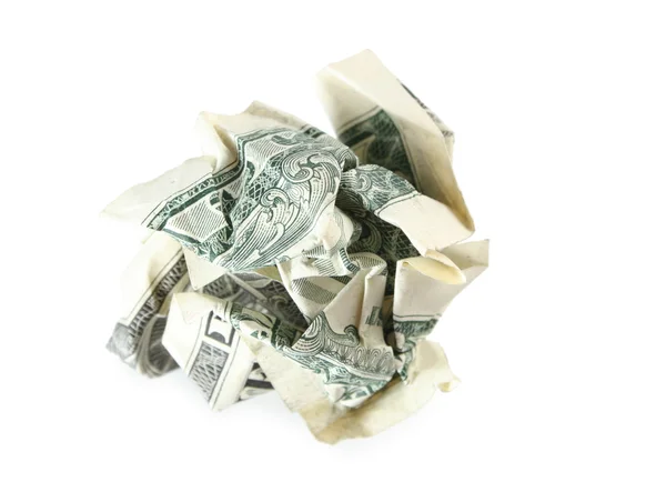 Τσαλακωμένο Δολάριο — Φωτογραφία Αρχείου
