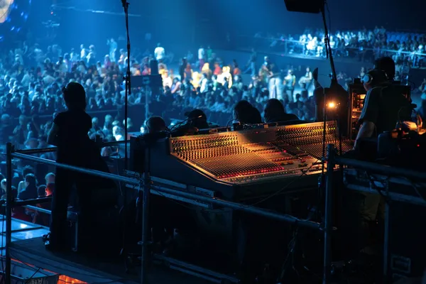 Mixer op concert — Stockfoto