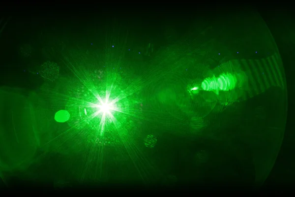 Groen laserlicht — Stockfoto