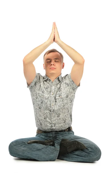 Giovane uomo di yoga — Foto Stock