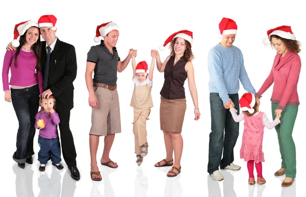 Viele Weihnachtsfamilien — Stockfoto