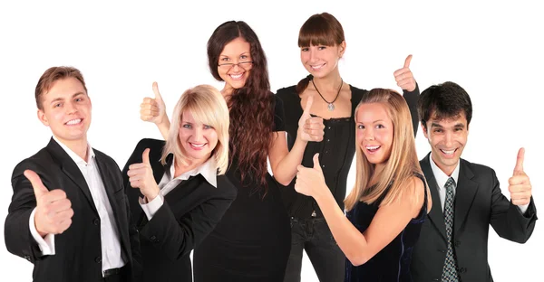 Business group with ok gesture — Stock Photo, Image