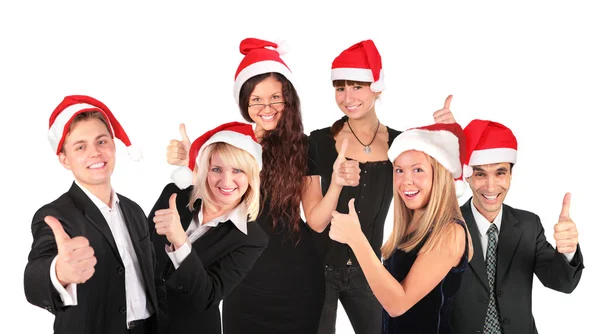 Grupo de negocios de Navidad con buen gesto — Foto de Stock