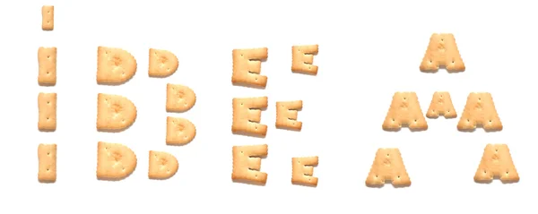 Biscoito, alfabeto — Fotografia de Stock