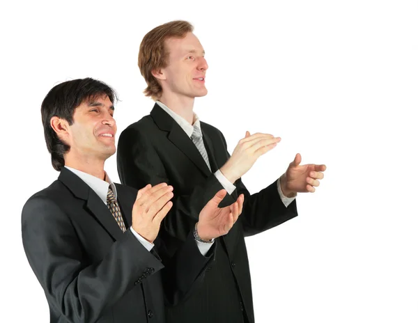 Deux hommes d'affaires applaudissants — Photo