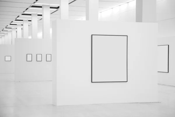 Exhibition hall with frames — Stock Photo, Image