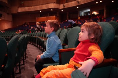 Children in theater clipart