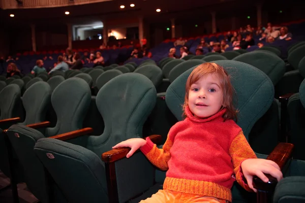 Little girl in theater — Stock Photo, Image