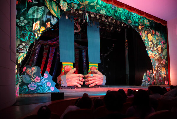 Theatrical scene with decorations