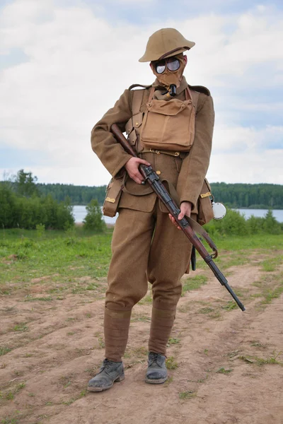 Soldato sulla prima guerra mondiale — Foto Stock