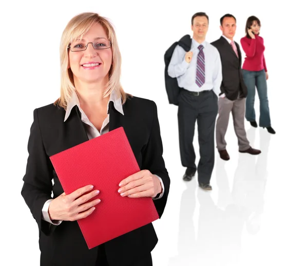 Businesswoman and group — Stock Photo, Image