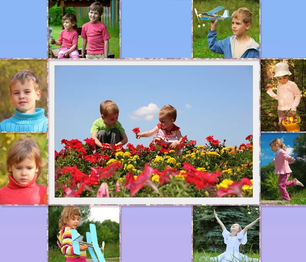 Kinder-Collage — Stockfoto