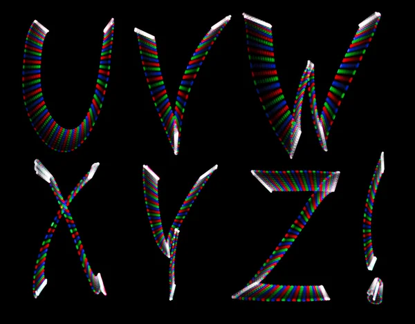 Součástí abecedy freezelight — Stock fotografie