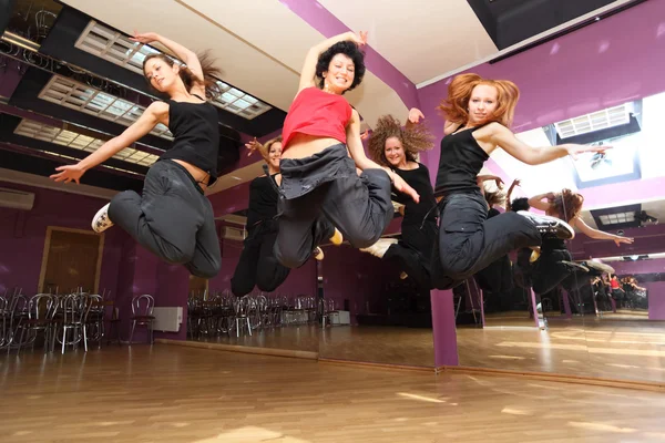 Jump dancing collective — Stock Photo, Image
