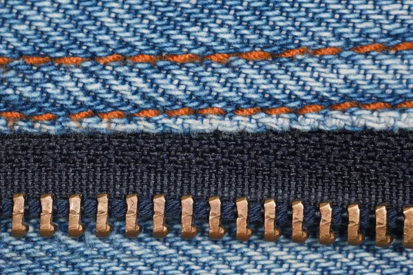 Piece of blue denim fabric structure — Stock Photo, Image