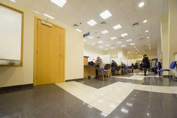 Банківський офіс, відділення обслуговування, введення в офісне розміщення — стокове фото